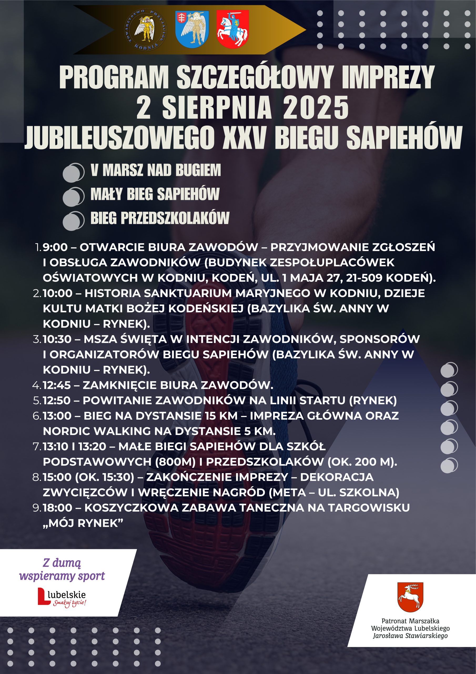 Program XXV Biegu Sapiehów