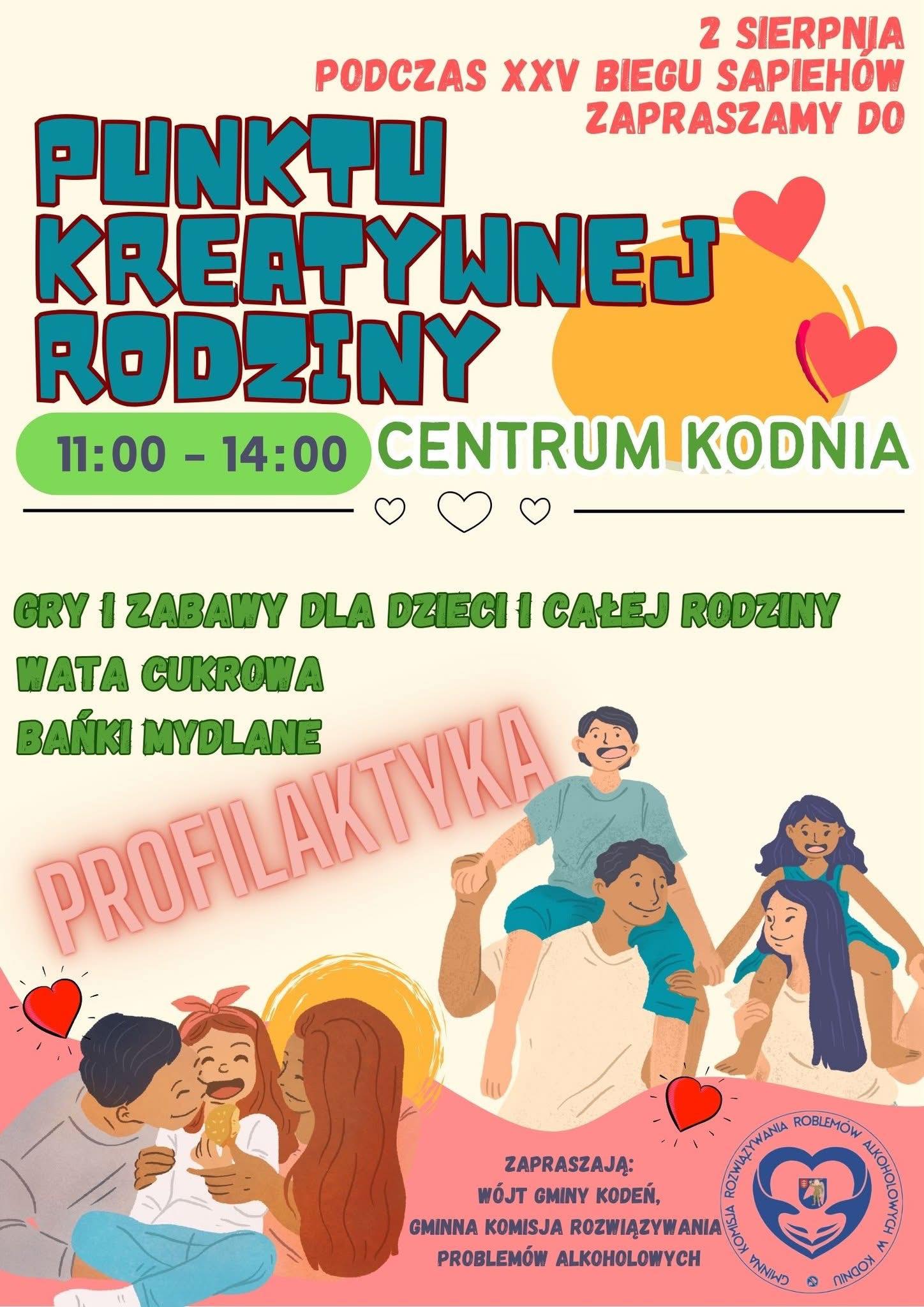 Strefa Kreatywnej Rodziny podczas Biegu w Kodniu