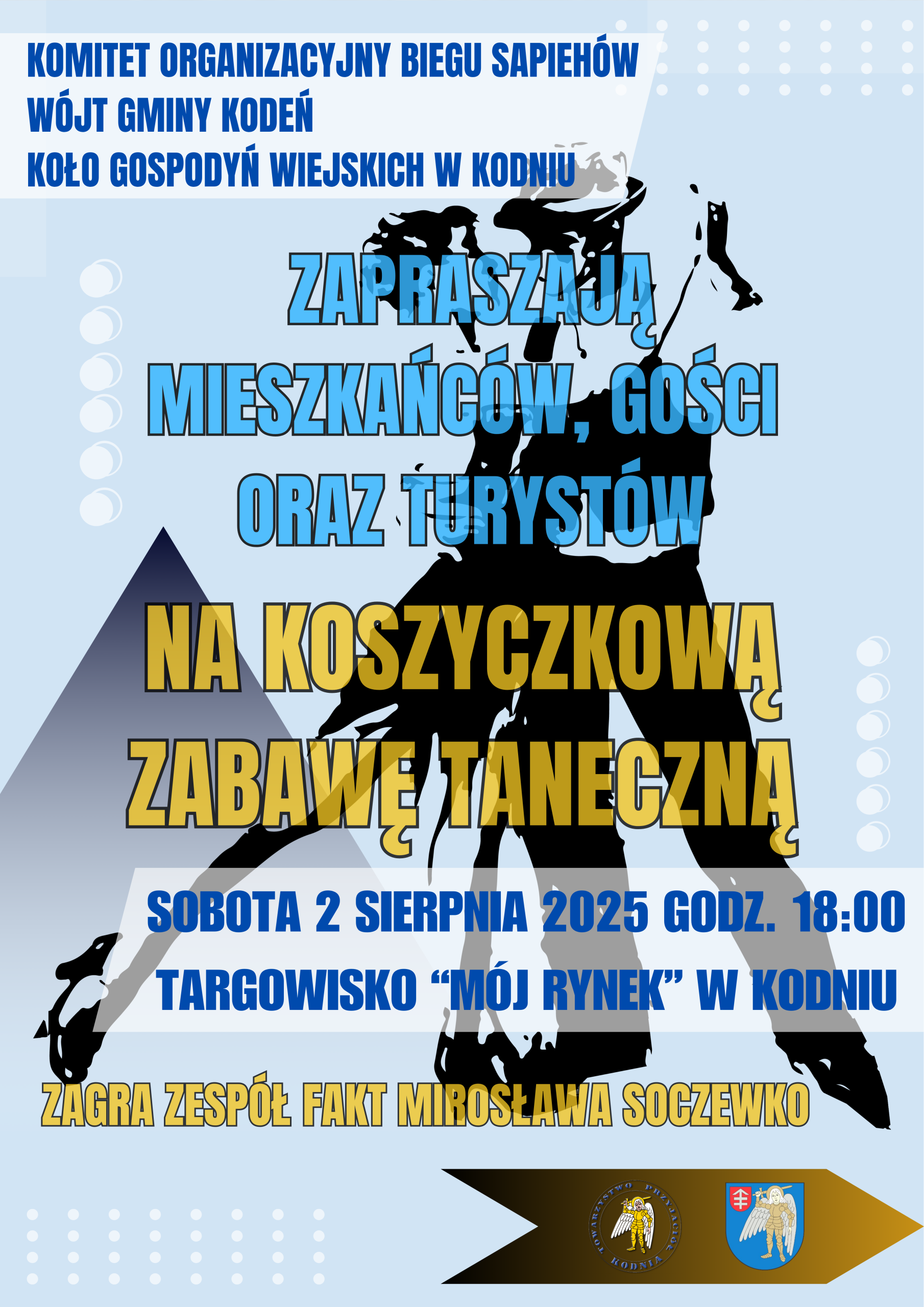 Zabawa taneczna po biegu 2 sierpnia godz.18:00